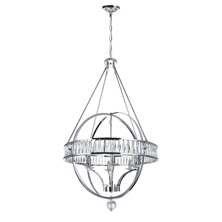 Cwi Lighting Arkansas 6 Light Chandelier With Chrome Finish 9957P30-6-601